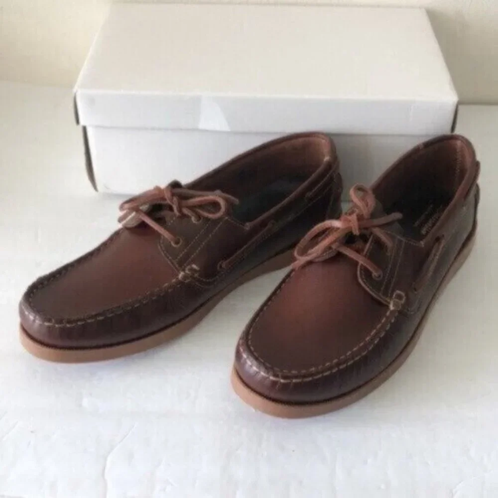 DANASSA Men's Made In Portugal Leather Drivers Loafers Brown Sz.45/ 12